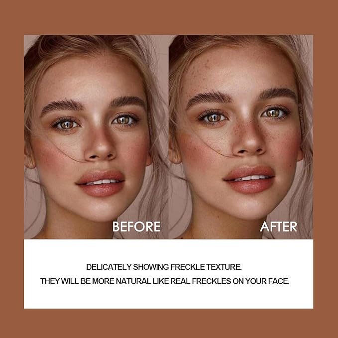 2 Pack Freckle Pen,Liquid Face Fake Freckles Makeup Pen to Create Natural Freckle Makeup and Freck beauty,Fake Freckles Waterproof for Lifelike Sunkissed Makeup,Mole Pen (03Dark+04Espresso)