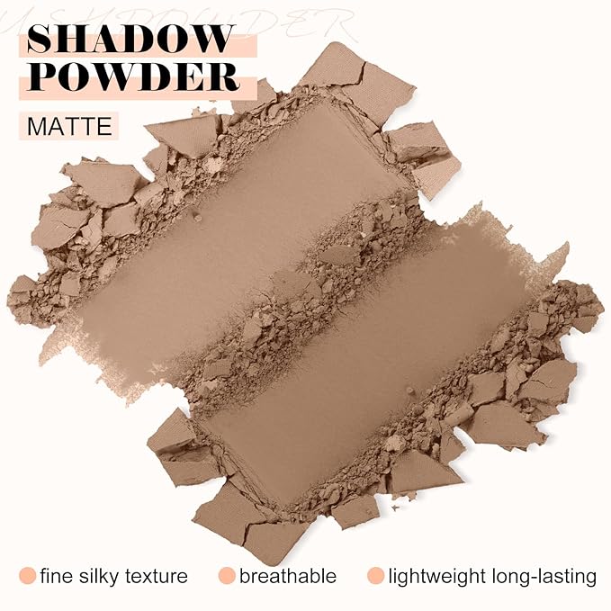 Boobeen Highlighter Contour Makeup Palette Face Matte Bronzer Powder, Compact Contouring Blush for Cheeks, Natural Long Lasting with Brush