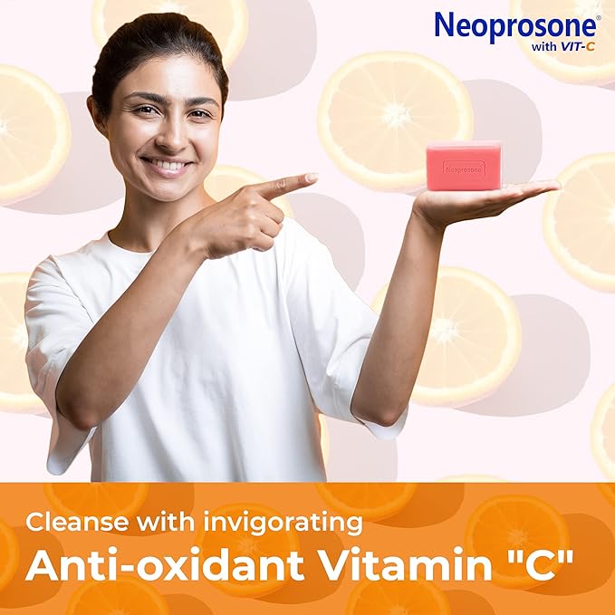 Neoprosone, Skin Brightening Soap | 7oz / 200g | Exfoliating, Cleansing Bar, Helps to Reduce Spots on: Knees, Elbows, Face, Private Areas | For Women and Men, with Vitamin C and Castor Oil