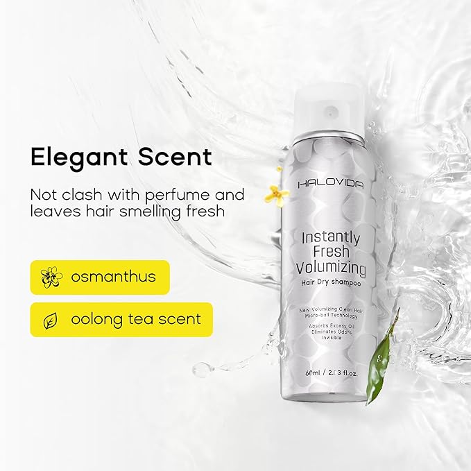 Dry Shampoo for Women, Travel Size Dry Shampoo Spray for Dark Hair Leaves No White Residue, Absorb Oils, Volumizing & Refresh Hair for 72 Hours, 2.03 Fl Oz