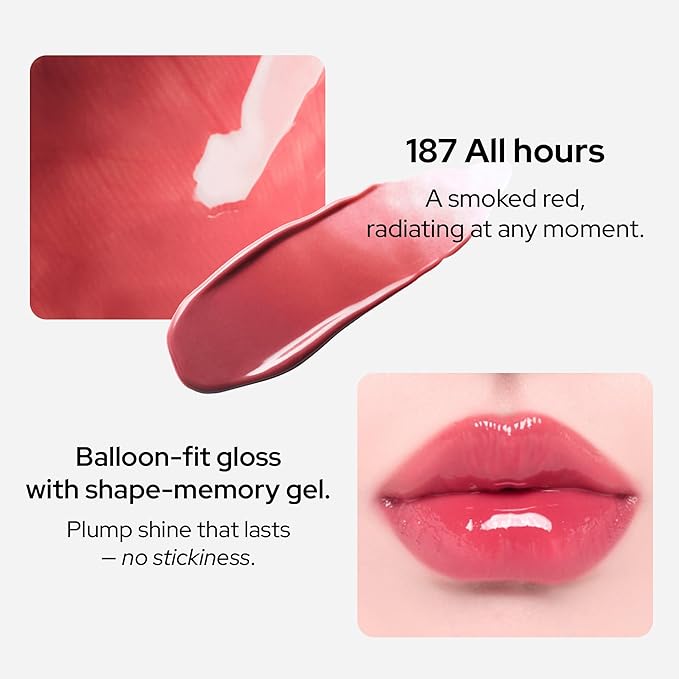 Unseen Balloon Tint, 6 Colors Set for All Skin Types. Buildable Color, Long Lasting Glossy Lip Stains, Lightweight Lip Gloss Make up (ALL HOURS, 1 Oz)