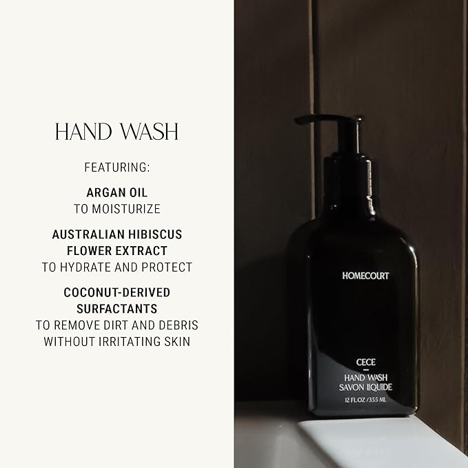 Homecourt Hand Wash, Gently Cleanses & Hydrates, Removes Dirt & Debris Without Irritating Skin, Clean Formula, Mandarin Basile, 12 fl oz