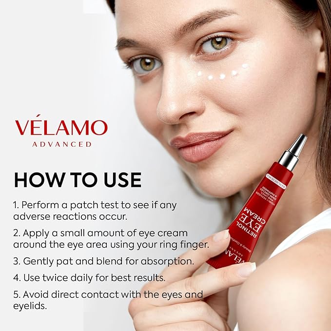 Rapid Reduction Retinol Eye Cream: Under Eye Cream Instantly Reduces Wrinkles Fine Lines Under Eye Bags Puffiness Dark Circles Crow's Feet - Rapid Face Lifting Tightening Firming 1 OZ/15g
