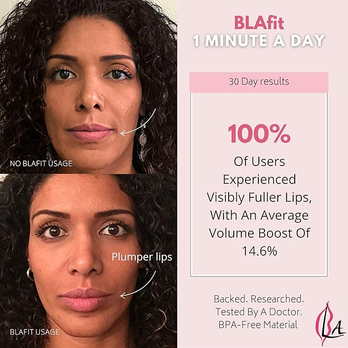 Lip Plumper Device | Non-Invasive Lip Plumping Device, Pain-Free | 60-Second Daily Exercise for Fuller Lips, Defined Jawline & Firmer Skin, MADE IN USA (Lavender)
