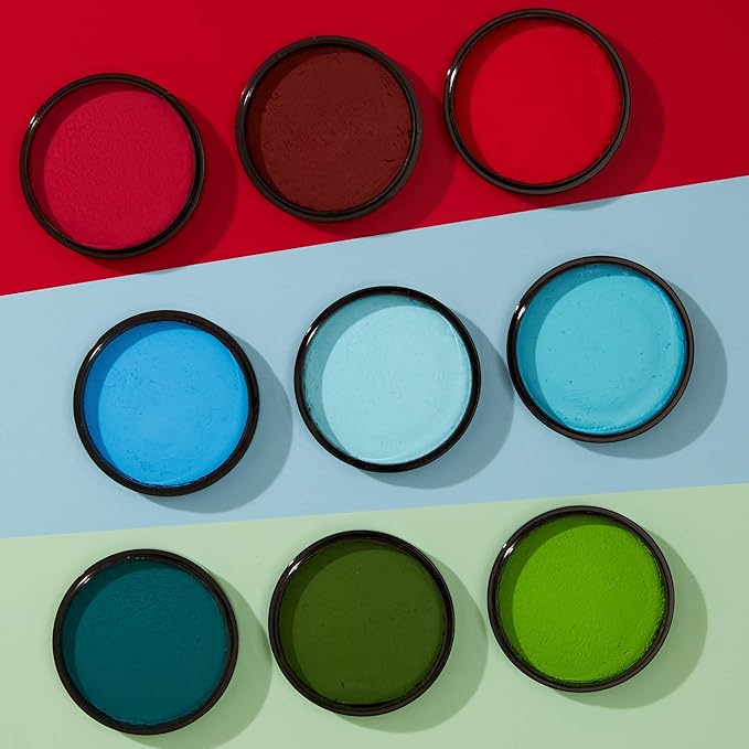 Pro Face & Body Paint Cake Pots by Moon Creations - 40 Colour Professional Kit - Professional Water Based Face Paint Makeup for Adults, Kids - 1.26oz