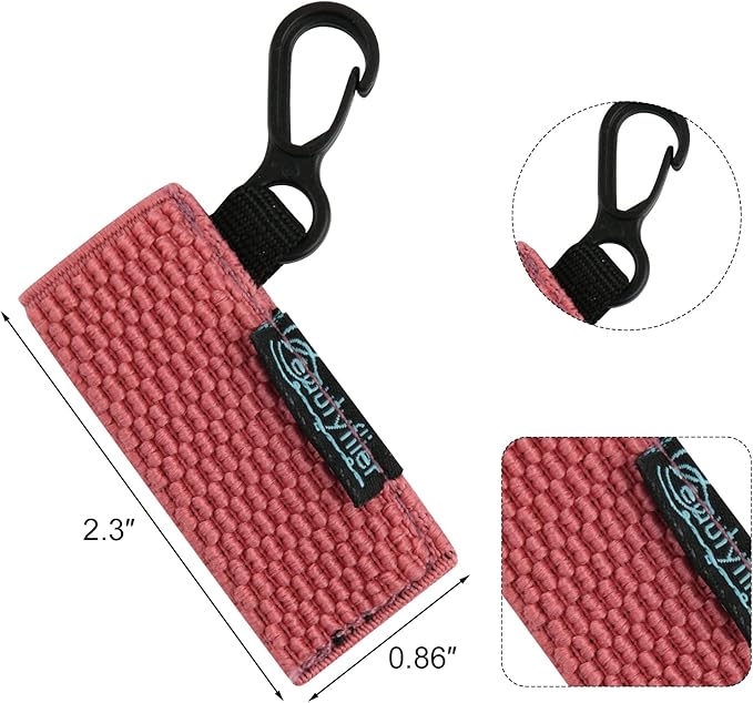 Beautyflier Keychain, Lip Balm Holder for Burts Bees Chapstick - 5pcs, Elastic, Stylish, Unique Designs, Attractive Color, Clip On, Lightweight, Red, Blue, Pink