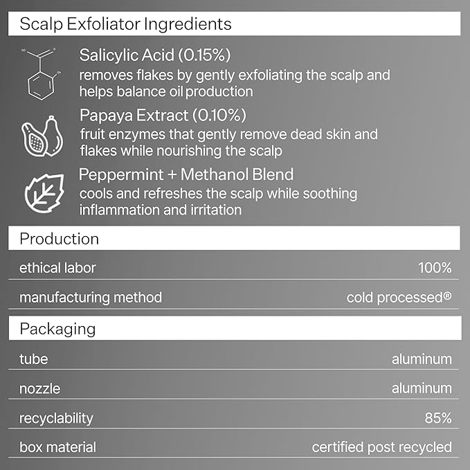 ACT+ ACRE Cold Processed Salicylic Acid Exfoliator | For Loose Flakes, Excess Oil, Scalp Build-Up | Salicylic Acid, Papaya, Peppermint | Balance, Soothe | Vegan, Color Safe, Fragrance-Free | 2 Fl Oz
