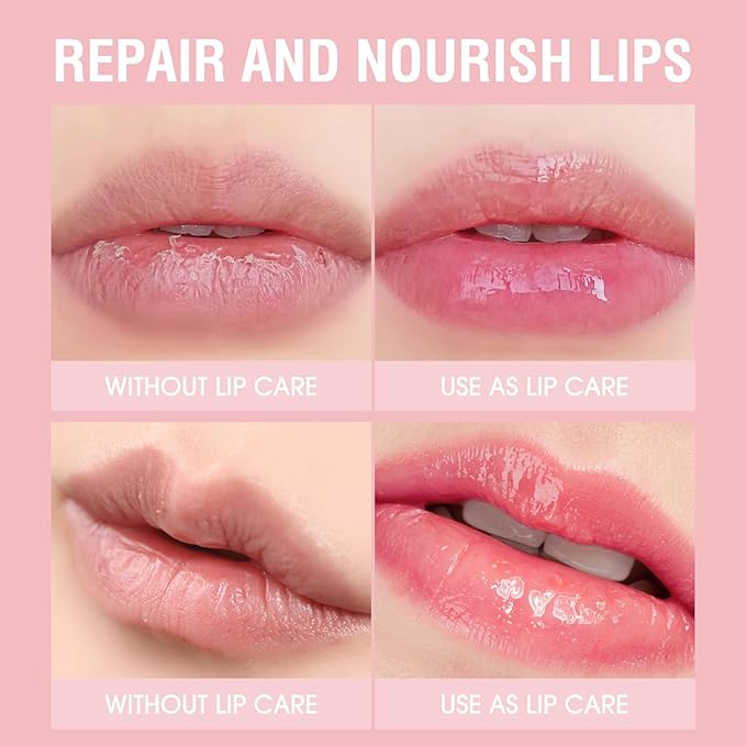 Glow Lip Balm Plumping Moisturizing Lip Balm For Dry, Chapped Lips, Sheer Tint Color, High Shiny Lip Gloss Non-stick Lip Stian Lipstick, Lip Sleeping Mask Nourish & Hydrate Tinted Lip Balm(4# Orange)