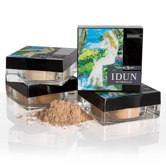 Mineral Powder Foundation - Longwear, Lightweight, Smooth Powder Formula - Blurring, Skin-Perfecting Finish - Vegan and Cruelty Free Formula - 015 Embla - 0.25 oz