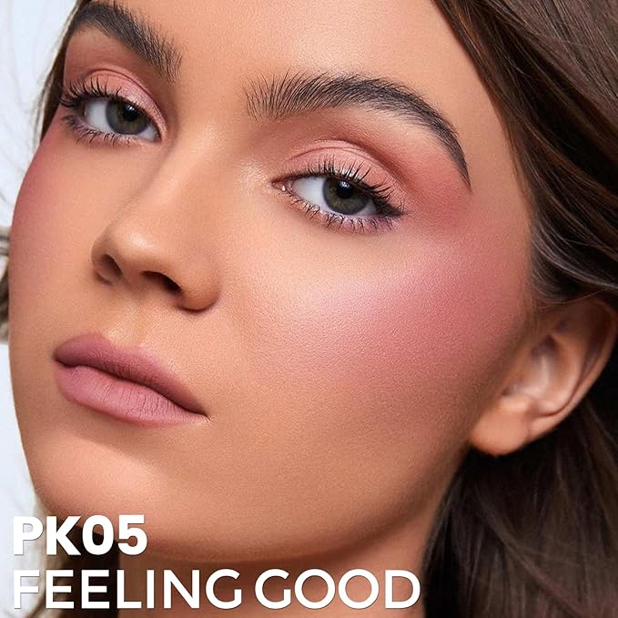 FOCALLURE Silky Cream Liquid Blush,Leaving a Matte Dewy Makeup Look,Easy to Apply and Create a Natural Flush,Long Lasting and Lightweight Cheek Blush Face Makeup,FEELING GOOD
