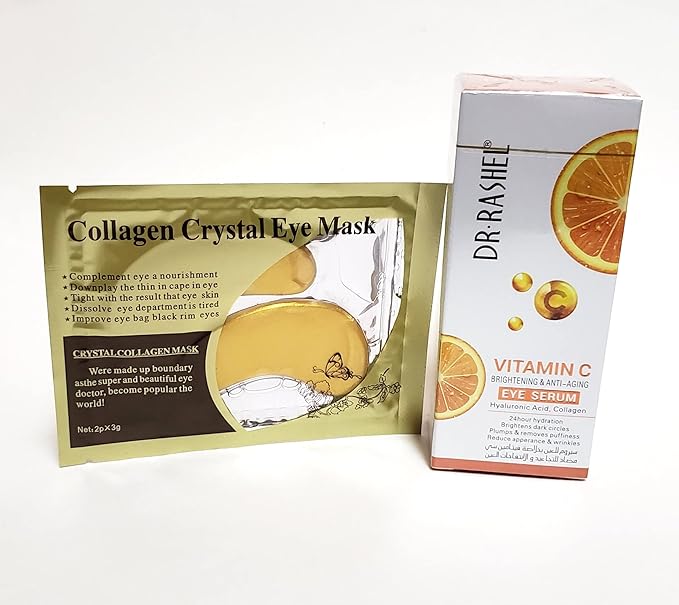 Vitamin C Eye Anti - Aging Serum Essence | Hyaluronic Acid and Collagen, Reduce Wrinkles, Remove Dark circles & Puffiness, Size (1.01 oz)