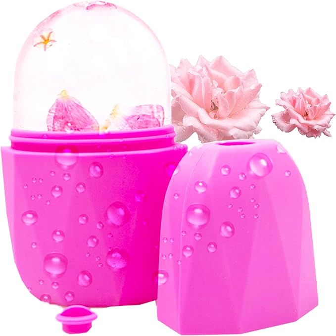 Ice Facial Cube Facial Beauty Ice Roller Skin Care Tools Ice Roller for Face and Eye Silicone Ice Mold for Face Beauty Ice Face Roller