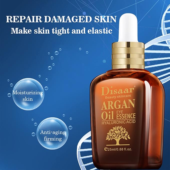 Argan Oil Eye Essence Hyaluronic Acid Anti-Wrinkle Anti-Aging Remove Eyes Pouch 25ml/0.88fl.oz