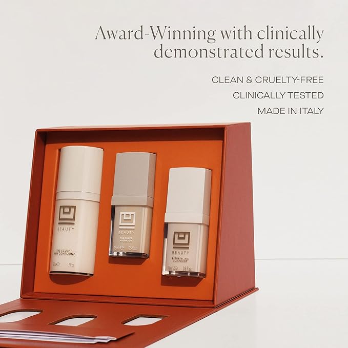 U Beauty Preface Kit | Skin Care Gift Value Set with Retinol, Vitamin C Serum Anti-Aging Essentials Skin Tightening Arm Cream + Facial Hyaluronic Acid Morning and Night - 2.7oz (Set of 3)