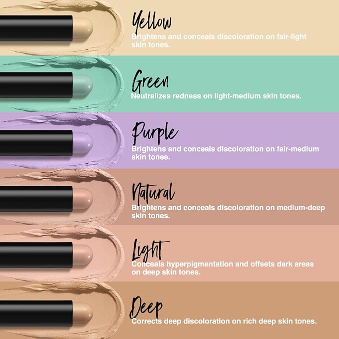 Jolilab 1 Color Contour Stick Concealer Stick Cream Palette Contour Multifunctional Contouring Makeup Kit for Face Highlighter Makeup Stick Set Long Lasting & Waterproof (03#purple, 1)
