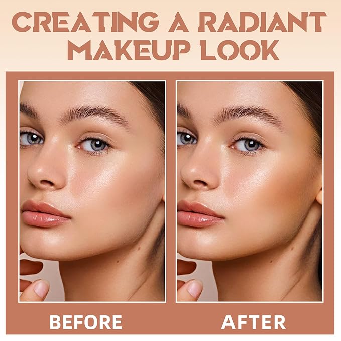Cream Contour Stick for Cheeks Tint, Multi-Use Makeup Highlighter Blush Bronzer Stick, Natural Glow Solid Moisturizer Stick Blendable Illuminator On-the-Go Shimmer Cream Contour Makeup-02