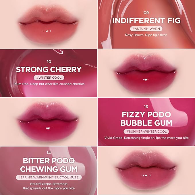 lilybyred Bloody Liar Coating Tint | Korean Glossy Lip Stain, Vivid & Juicy Color, Syrupy Shine, Moisturizing, Long-Lasting & Smudge-Proof, Non-Sticky, Lightweight, 0.14 oz. (14 Bitter Podo)
