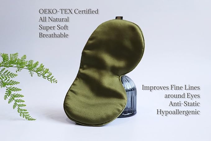 Premium 25 Momme Mulberry Silk Eye Mask for Sleeping (Jungle)