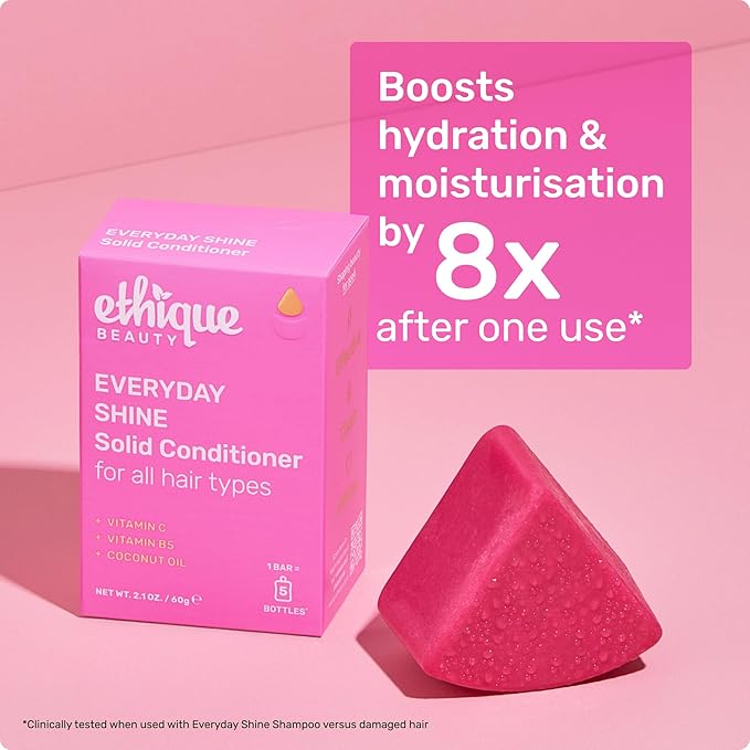 Ethique Everyday Conditioner Bar for soft, shiny hair with Vitamin C - Plastic-Free, Cruelty-Free, Vegan, 2.12 oz - Formerly The Guardian