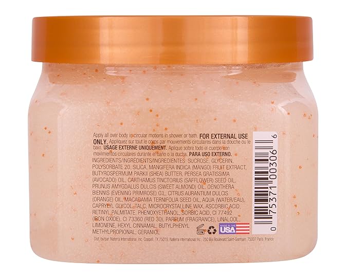 Tree Hut Shea Sugar Scrub Tropical Mango, 18oz, Ultra Hydrating and Exfoliating Scrub for Nourishing Essential Body Care