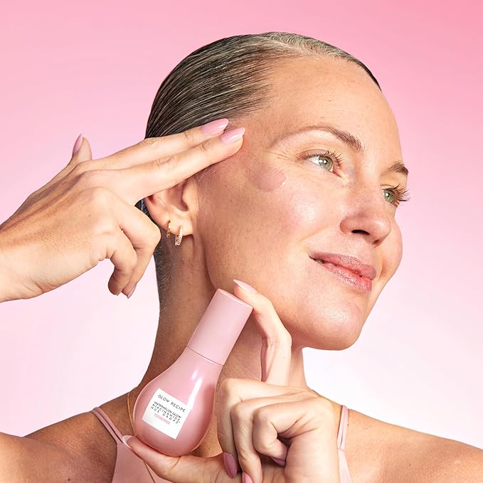 Glow Recipe Hue Drops Tinted Face Serum - Illuminating Glow Drops to Brighten & Hydrate - Skincare Makeup Primer & Liquid Highlighter to Blur Pores for a Radiant, Even Skin Tone - Rosy Glow (40ml)