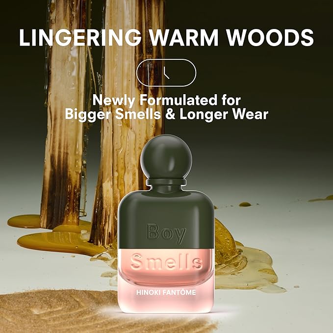 Boy Smells Hinoki Fantôme - Woody Spicy Perfume with Cardamom Cedarwood and Smoked Amber Notes - Long Lasting Fragrance Eau de Parfum Spray - 50ml