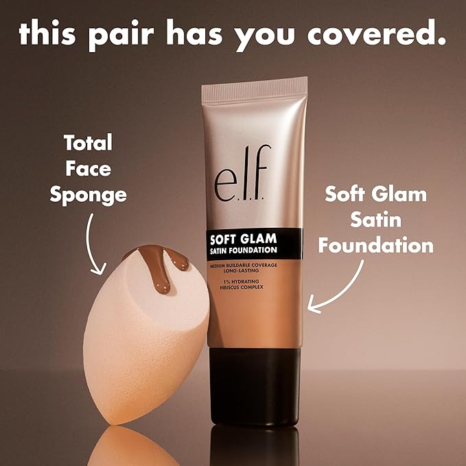 e.l.f. Soft Glam Foundation, Medium Coverage, Long-Lasting & Buildable Foundation For A Smooth, Satin Finish, Vegan & Cruelty-Free, 21 Light Neutral