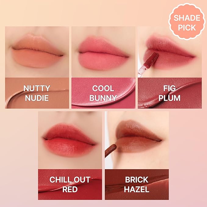 Touch in Sol Vegan Again Blur Core Lip Tint (#Chill-out Red) - Long Lasting, High Pigment Velvet Matte Lip Stain – Lightweight Smooth Blur Finish, 0.12 Oz