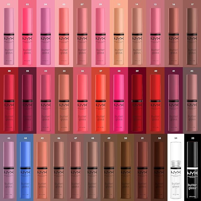 NYX PROFESSIONAL MAKEUP Butter Gloss, Non-Sticky Lip Gloss - Bit Of Honey (Peach Nude)