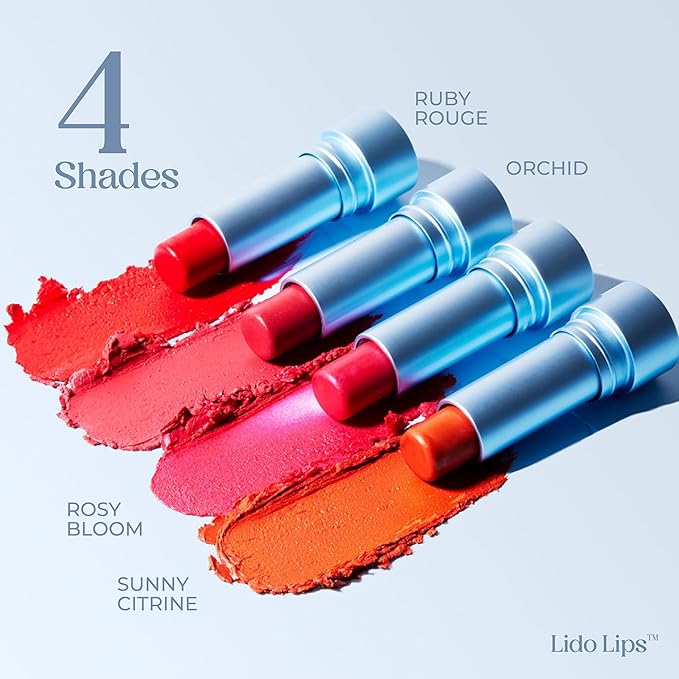 Tinted Lip Balm. Moisturizing Sheer, Buildable Lip Color with Hyaluronic Acid, Vitamin E and Rich Oil, Perfect Revitalizer for Chapped Lips. Beauty Plumper Moisturizer 0.21oz- Ruby Rouge