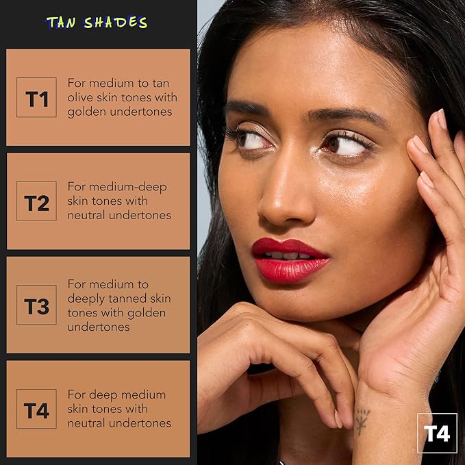 COVER FX Power Play Foundation - Shade T1 - Buildable Full Coverage - Waterproof Sweat-Proof Transfer-Proof - Natural Matte Finish - All Skin Types