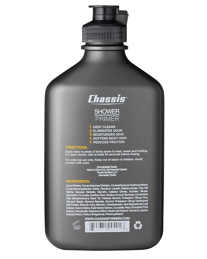 Chassis Gift Set with Flushable Foam, Premium Body Powder, and Shower Primer, Body Powder, Body Wash, and Flushable Wipe Alternative