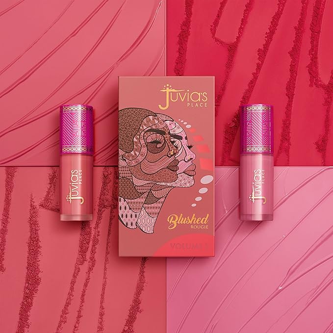 Juvia's Place Blushed Liquid Blush PinkLady - Dewy Tint Cheeks Makeup Glow Pigment Effortless Beauty Long Lasting Cosmetics Soft Creamy Natural Buildable All Skin Color Light Flawless Finish Blend