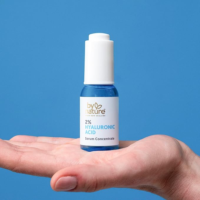 By Nature 2% Hyaluronic Acid Serum for Face & Neck - Skincare from New Zealand - 2% Hyaluronic Acid Facial Serum Concentrate - 1fl. Oz