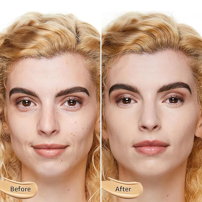 Mushroom Head Air Cushion CC Cream - Oil Control & Moisturizing Concealer Makeup Base, Brighten Long - Lasting Even Color Correcting Concealer Full Coverage for All Skin Types (Ivory)
