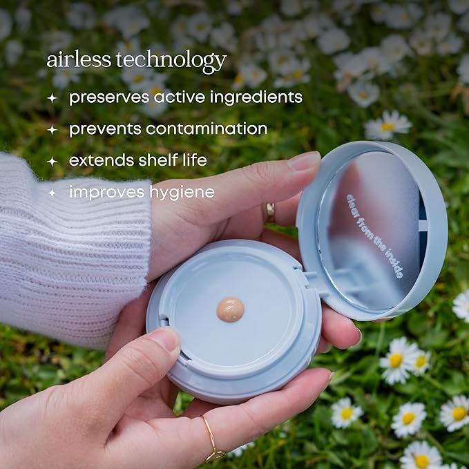 Natural Glow Foundation - Light to Medium Coverage Cushion Foundation Makeup with Hyaluronic Acid & Tea Tree Extract - Vegan, Cruelty-Free Cream Foundation - K Beauty - 15g/0.52oz - Desert Sand