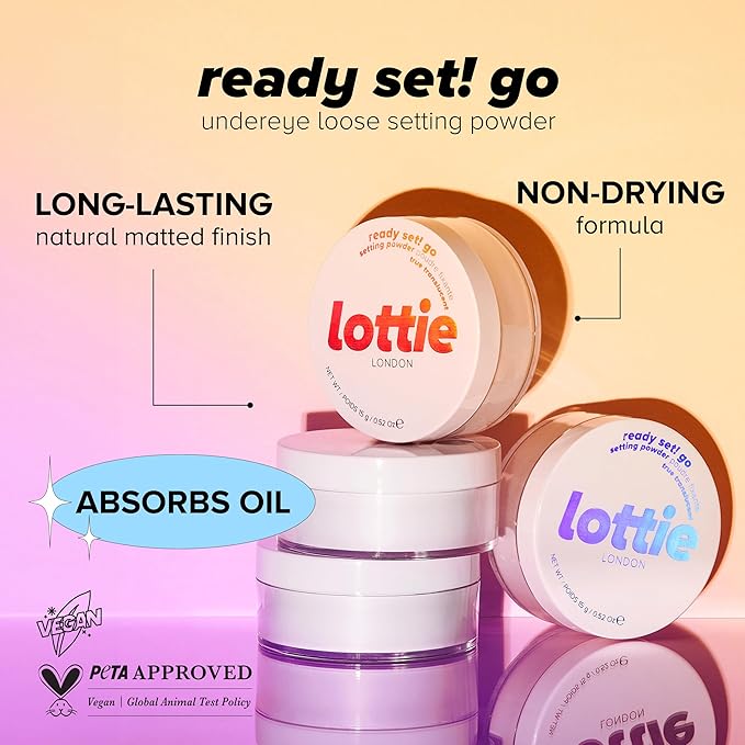Ready Set! Go in True Translucent, Lightweight Pressed Setting Powder, Infused with Hyaluronic Acid, Long-wear & Soft-Focus Matte Finish