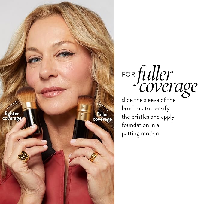 LAURA GELLER NEW YORK Award-Winning Baked Balance-n-Brighten Color Correcting Powder Foundation - Sand - Buildable Light to Medium Coverage - Demi-Matte Natural Finish