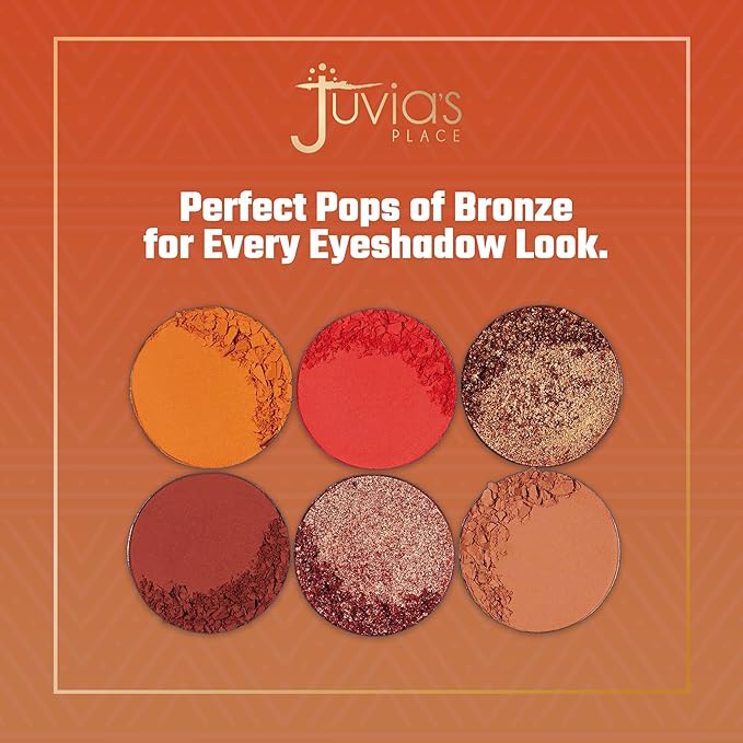 Juvia's Place Palette The Bronzed Rustic - Shades of 6, Professional Eye Makeup, Pigmented Palette, Makeup Palette for Eye Color & Shine