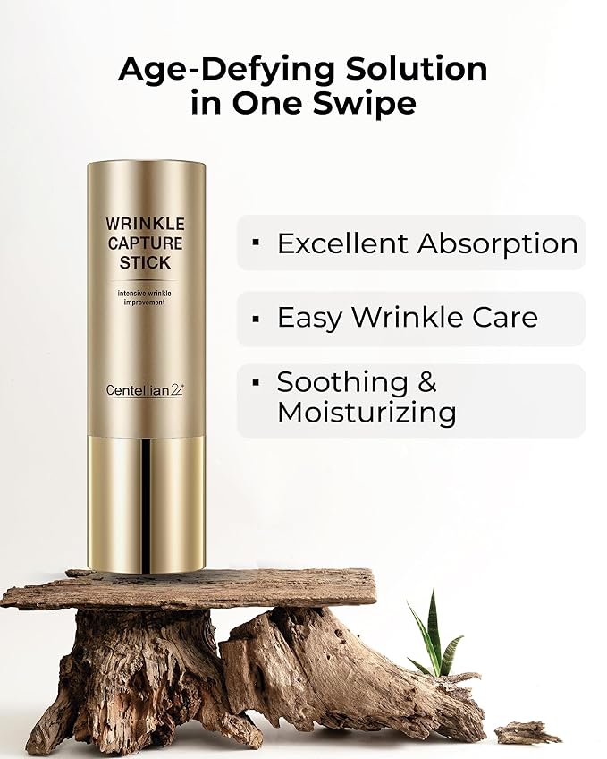 CENTELLIAN 24 Madeca Wrinkle Capture Stick (0.4oz) - Multi Balm Stick for Wrinkles & Fine Lines. Korean Skincare, Eye Cream & Moisturizer by Dongkook. Centella Asiatica, Ceramide, Collagen.
