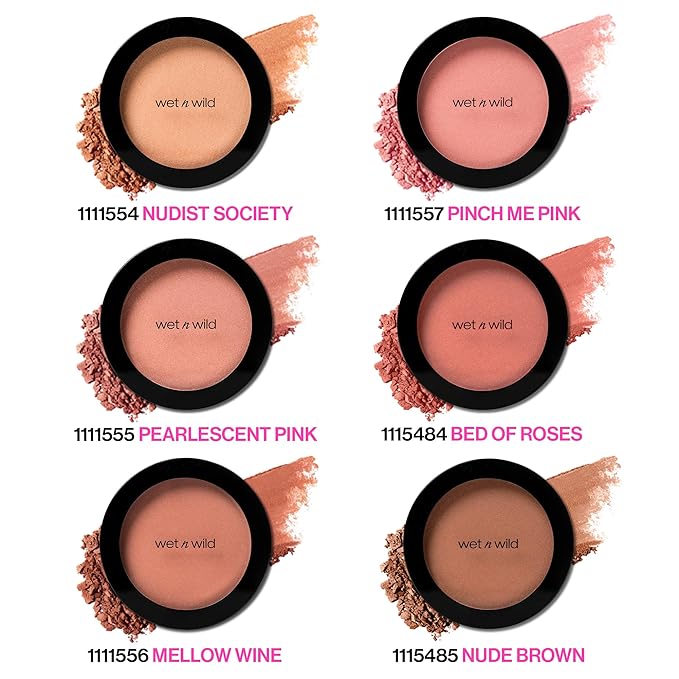 wet n wild Color Icon Blush, Effortless Glow & Seamless Blend infused with Luxuriously Smooth Jojoba Oil, Sheer Finish with a Matte Natural Glow, Cruelty-Free & Vegan - Nudist Society(Packaged)