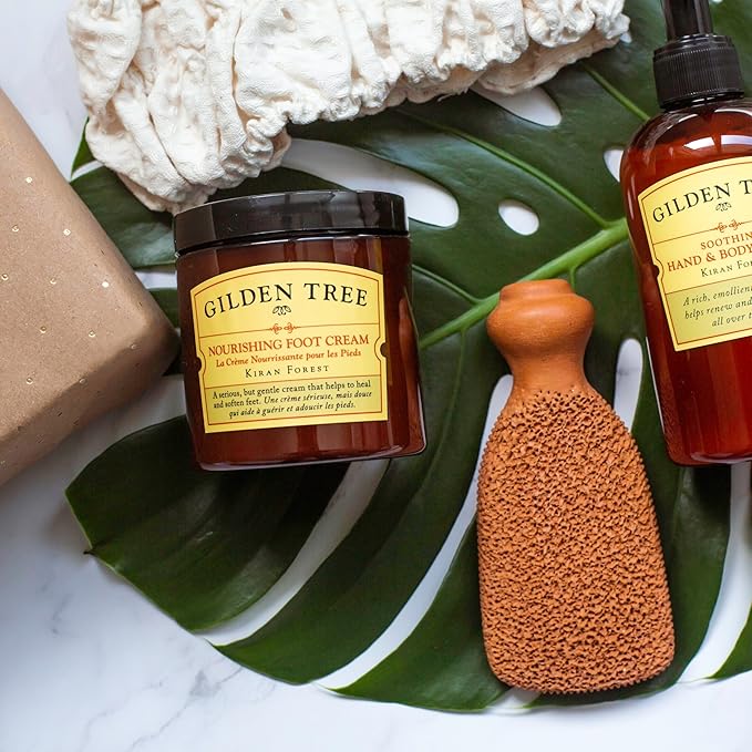 GILDEN TREE Nourishing Foot Cream with Organic Aloe Vera and Shea Butter, 8 ounce jar, Heals Dry Skin, Cracked Heels, Calluses and Softens Rough, Flaky Dead Skin