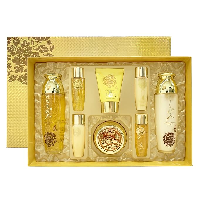 YEDAM YUN BIT Prime Luxury Gold Women Skin Care Set With Skin, Emulsion, Cream, BB Cream,Wrinkle Care Nourishing And Moisturizing, Calming Korea Cosmetics