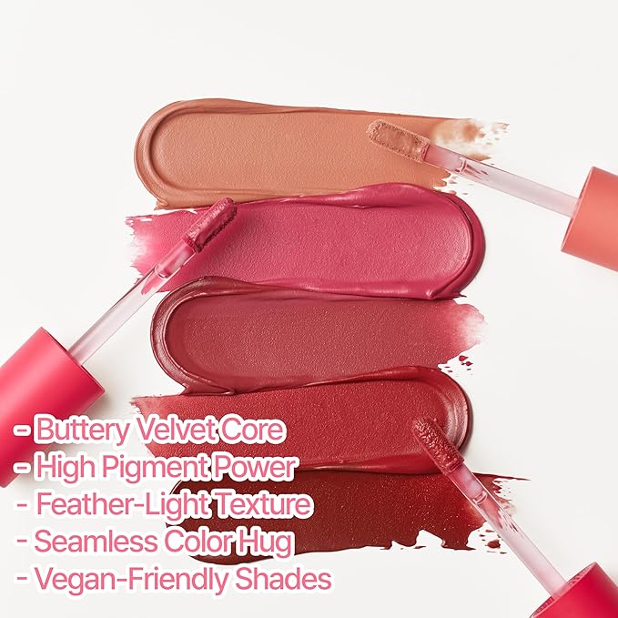 Touch in Sol Vegan Again Blur Core Lip Tint (#Cool Bunny) - Long Lasting, High Pigment Velvet Matte Lip Stain – Lightweight Smooth Blur Finish