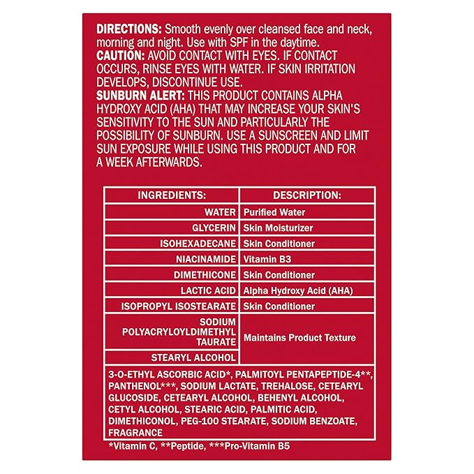 Olay Vitamin C Face Moisturizer, Brightening Cream for Women, Instant Hydration, Evens Tone, Dark Spot & Hyperpigmentation Reduction, Glowing Skin Care - Niaciniamide, Lactic Acid, 1.7 Oz