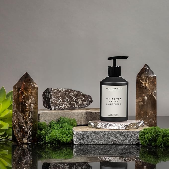 ENVIRONMENT Inspired by 5-Star Hotels WSTN Lotion, 300ml Luxury Scented Lotion (White Tea | Cedar | Aloe Vera) Bathroom Luxury, Men & Women High-End Body Lotion, Hand Cream, Dry Skin Treatment