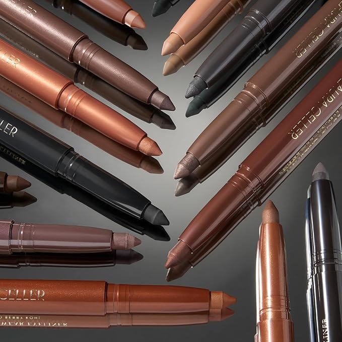 LAURA GELLER NEW YORK Kajal Longwear Kohl Eyeliner Pencil - Smoky Amethyst Kohl - Caffeine and Vitamin E - Smooth & Blendable Liner - Built-In Sharpener
