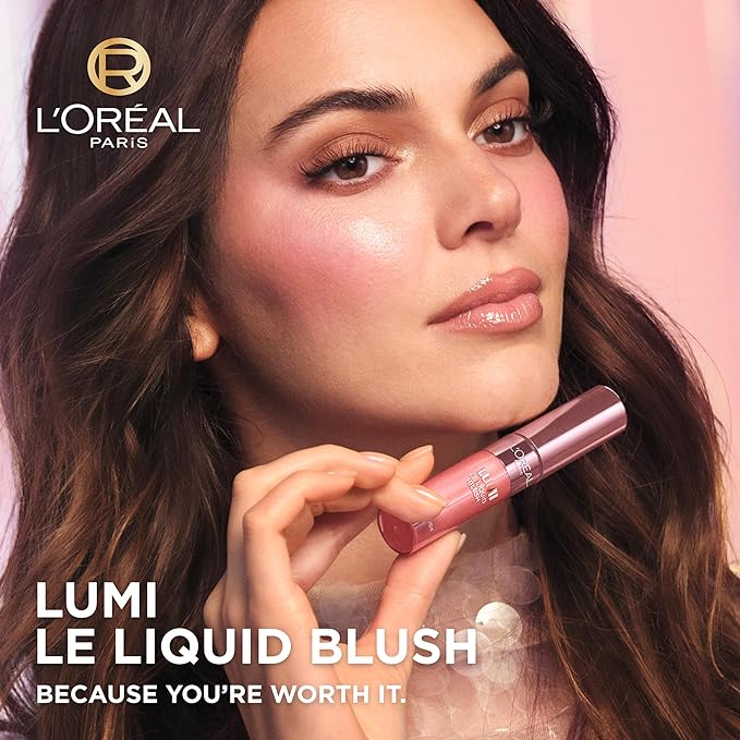 L'Oreal Paris True Match Lumi Le Liquid Blush, Intense Lightweight Blush Formula With Liquid Pigments, Dewy Worth It, 0.33 Fl Oz