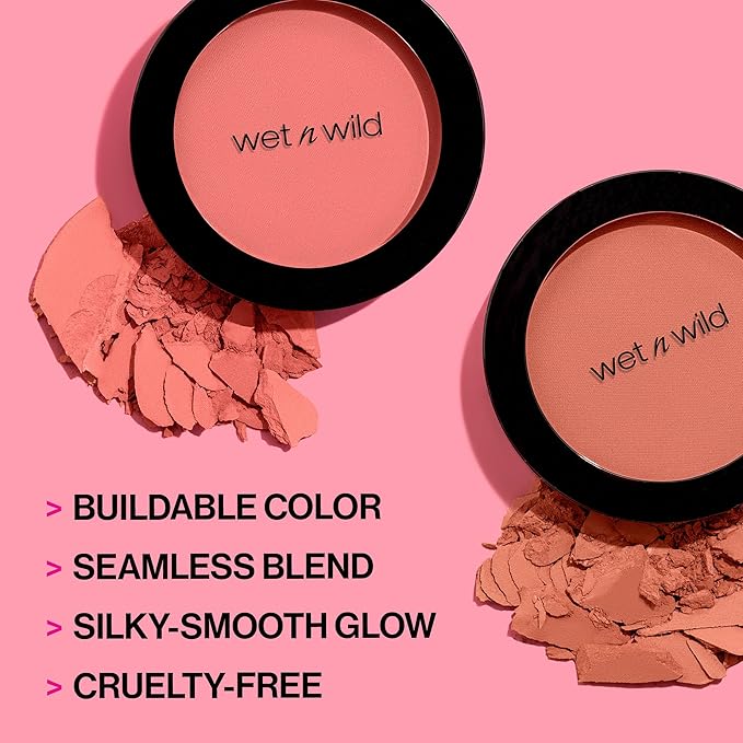 wet n wild Color Icon Blush, Effortless Glow & Seamless Blend infused with Luxuriously Smooth Jojoba Oil, Sheer Finish with a Matte Natural Glow, Cruelty-Free & Vegan - Nudist Society(Packaged)