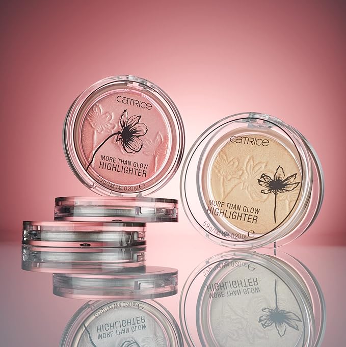 Catrice More Than Glow Powder Highlighter in Supreme Rose Beam with Silky Soft Texture for a Subtle Glow